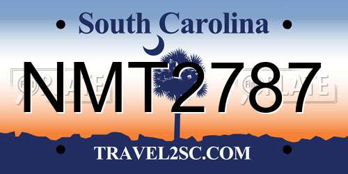 NMT2787 South Carolina License Plate