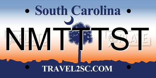 NMTTTST South Carolina License Plate