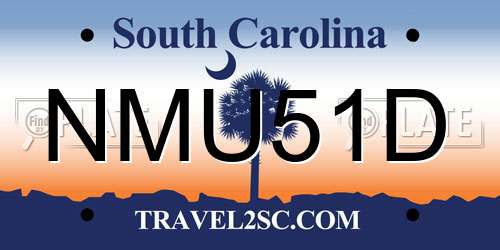 NMU51D South Carolina License Plate