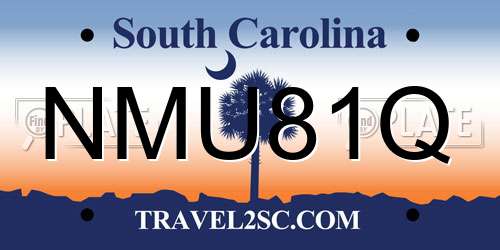 NMU81Q South Carolina License Plate