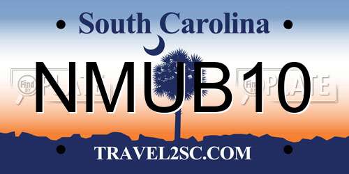 NMUB10 South Carolina License Plate
