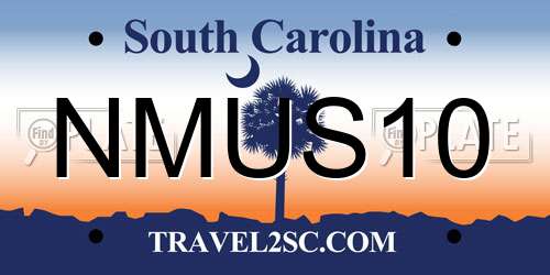 NMUS10 South Carolina License Plate