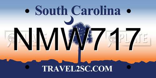 NMW717 South Carolina License Plate