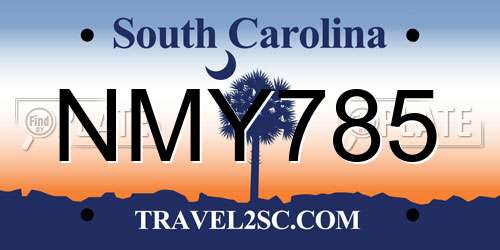 NMY785 South Carolina License Plate