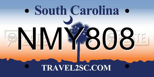 NMY808 South Carolina License Plate