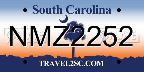 NMZ2252 South Carolina License Plate
