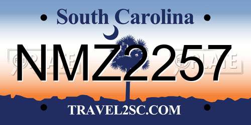 NMZ2257 South Carolina License Plate