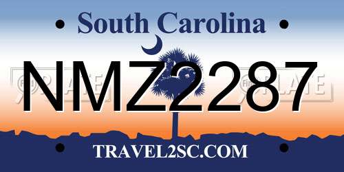 NMZ2287 South Carolina License Plate