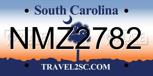 NMZ2782 South Carolina License Plate