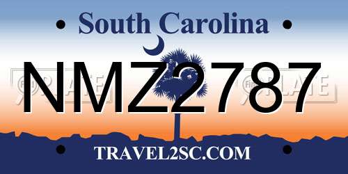 NMZ2787 South Carolina License Plate