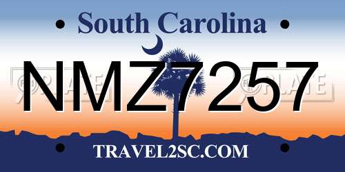 NMZ7257 South Carolina License Plate