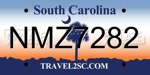 NMZ7282 South Carolina License Plate