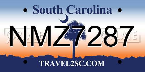 NMZ7287 South Carolina License Plate