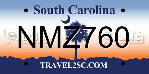 NMZ760 South Carolina License Plate