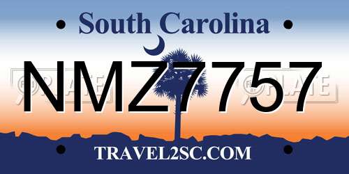 NMZ7757 South Carolina License Plate