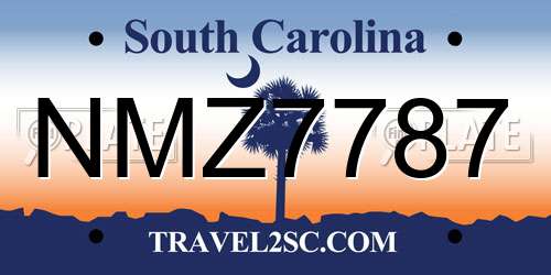 NMZ7787 South Carolina License Plate