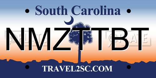 NMZTTBT South Carolina License Plate