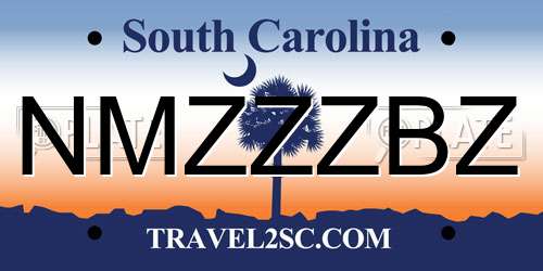 NMZZZBZ South Carolina License Plate