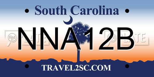 NNA12B South Carolina License Plate