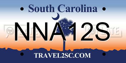 NNA12S South Carolina License Plate