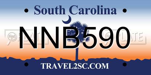 NNB590 South Carolina License Plate