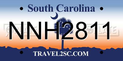 NNH2811 South Carolina License Plate