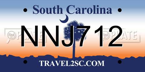 NNJ712 South Carolina License Plate