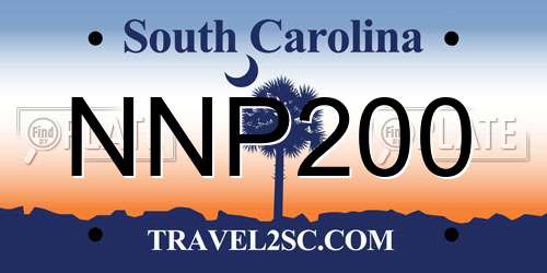 NNP200 South Carolina License Plate