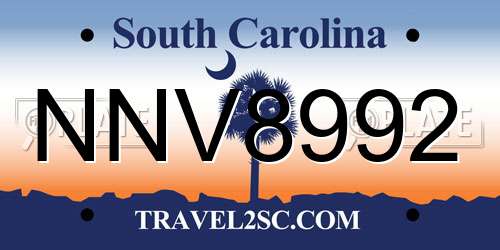 NNV8992 South Carolina License Plate