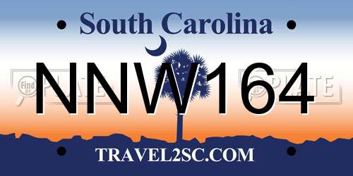 NNW164 South Carolina License Plate