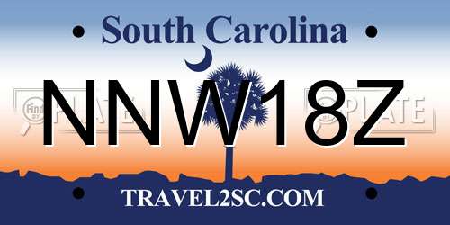 NNW18Z South Carolina License Plate