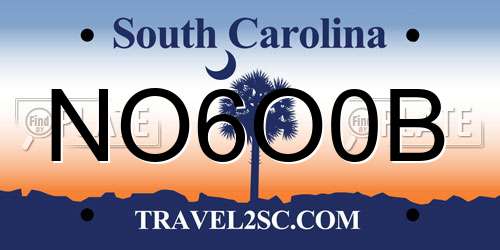 NO6O0B South Carolina License Plate
