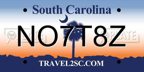 NO7T8Z South Carolina License Plate