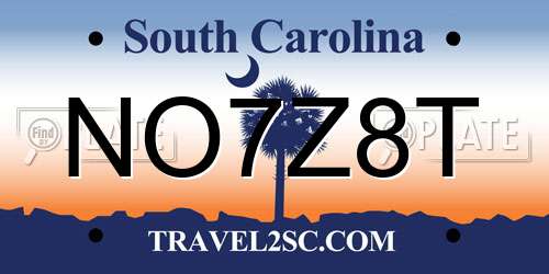 NO7Z8T South Carolina License Plate