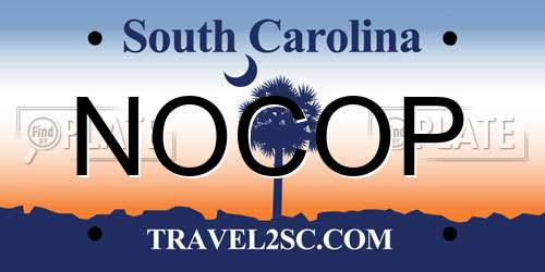 NOCOP South Carolina License Plate
