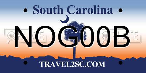 NOG00B South Carolina License Plate