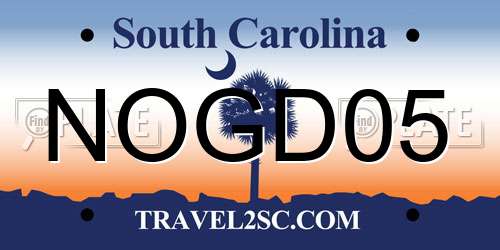 NOGD05 South Carolina License Plate