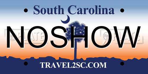 NOSHOW South Carolina License Plate
