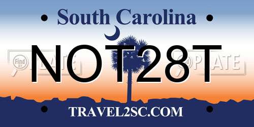 NOT28T South Carolina License Plate