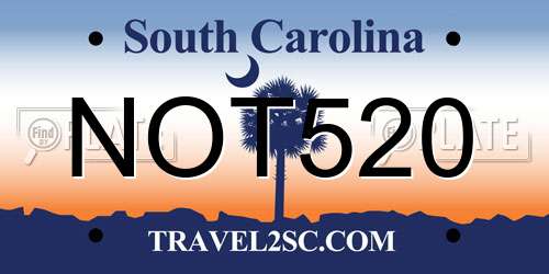 NOT520 South Carolina License Plate