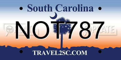 NOT787 South Carolina License Plate