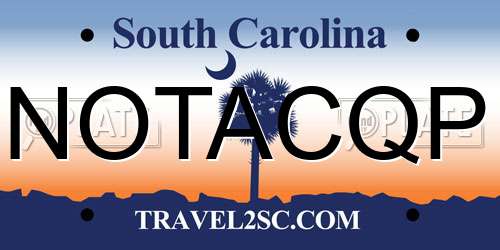 NOTACQP South Carolina License Plate
