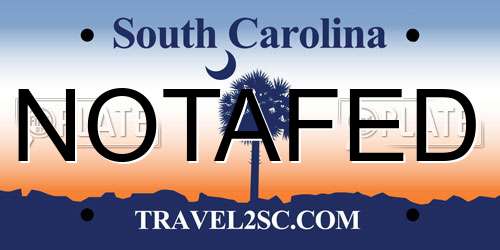 NOTAFED South Carolina License Plate
