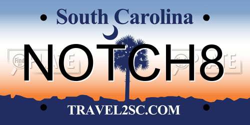 NOTCH8 South Carolina License Plate