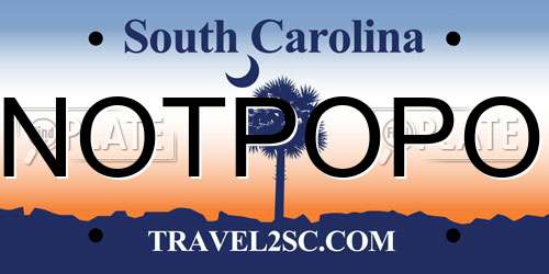 NOTPOPO South Carolina License Plate
