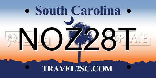 NOZ28T South Carolina License Plate