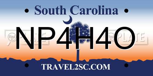 NP4H4O South Carolina License Plate