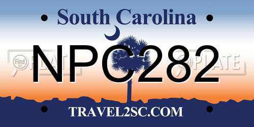 NPC282 South Carolina License Plate