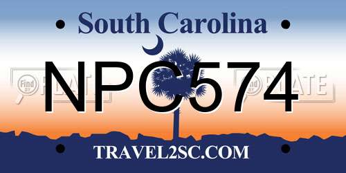 NPC574 South Carolina License Plate