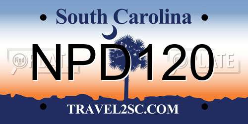 NPD120 South Carolina License Plate